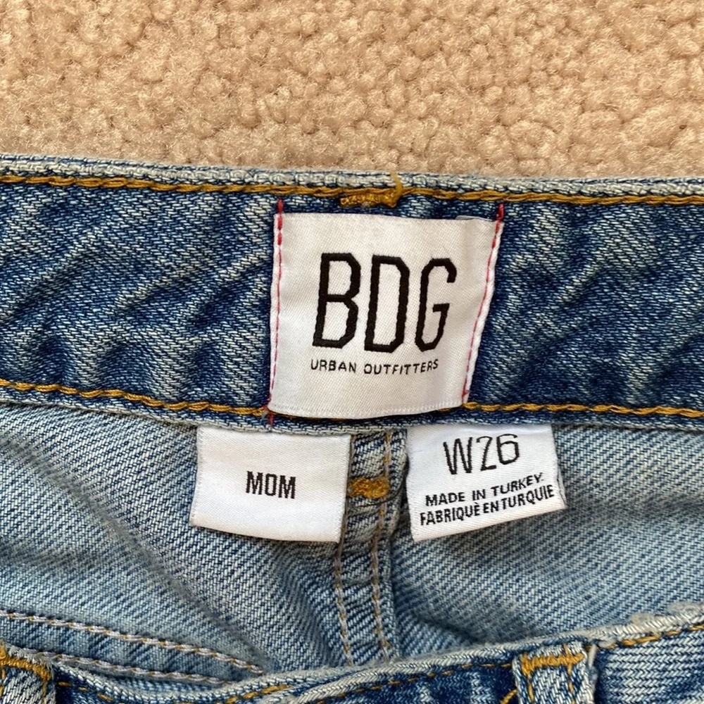 BDG Blue Mom Jeans Cuffed - Picture 6 of 7